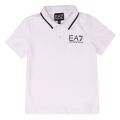 Boys White Tipped Logo S/s Polo Shirt 38061 by EA7 Kids from Hurleys