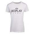 Womens White Branded Casual S/s T Shirt 40707 by Replay from Hurleys
