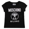 Girls Black Milano Logo S/s T Shirt 58452 by Moschino from Hurleys