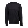 Mens Jet Black Embossed Logo Sweat Top 102358 by MA.STRUM from Hurleys