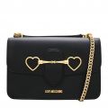 Womens Black Heart Strap Shoulder Bag 101436 by Love Moschino from Hurleys