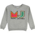 Girls Grey Embroidered Logo Crew Neck Sweat Top 28521 by Marc Jacobs from Hurleys
