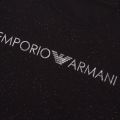 Womens Black Stardust Cotton L/s T Shirt 78950 by Emporio Armani Bodywear from Hurleys