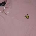 Mens Dusty Pink Woven Collar S/s Polo Shirt 24220 by Lyle & Scott from Hurleys