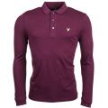 Mens Claret Marl L/s Polo Shirt 64949 by Lyle and Scott from Hurleys