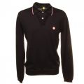 Tipped Knit S/s Polo Shirt in Black 63804 by Pretty Green from Hurleys