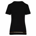 Womens Black Bold Print V Neck S/s T Shirt 41682 by Versace Jeans from Hurleys