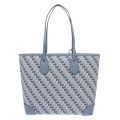 Womens Optic White/Blue Eva Signature Logo Large Shopper Bag 39864 by Michael Kors from Hurleys