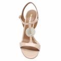 Womens Nude/Gold Patent Block Heel Sandals 37223 by Emporio Armani from Hurleys