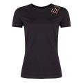 Womens Black Metallic Logo S/s T Shirt 30539 by EA7 from Hurleys