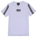 Boys White Logo Series Tape S/s T Shirt 105530 by EA7 from Hurleys