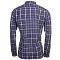 Mens Navy Blue Check Regular Fit L/s Shirt 18784 by Lacoste from Hurleys