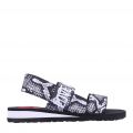 Womens Black Python Elastic Sandals 105765 by Love Moschino from Hurleys