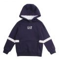 Boys Navy Logo Series Hooded Sweat Top 85281 by EA7 from Hurleys