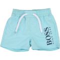 Toddler Turquoise Branded Swim Shorts 38318 by BOSS from Hurleys
