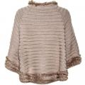 Womens Beige Fur Poncho 71011 by Armani Jeans from Hurleys