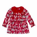 Infant Girls Red Faux Fur Collar Printed Dress 75599 by Mayoral from Hurleys