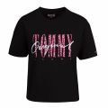 Black Floral Detail Logo S/s T Shirt 79296 by Tommy Jeans from Hurleys