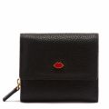 Womens Black Jodie Lip Pin Small Purse 47408 by Lulu Guinness from Hurleys