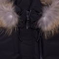 Mens Black/Natural Nathan Fur Hooded Down Jacket 50208 by Mackage from Hurleys
