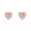 Womens Rose Gold Pave Crystal Heart Earrings 18347 by Ted Baker from Hurleys