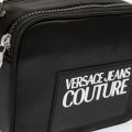 Womens Black Branded Satin Camera Bag 51144 by Versace Jeans Couture from Hurleys