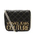 Womens Black Branded Quilted Small Crossbody Bag 43768 by Versace Jeans Couture from Hurleys