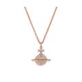 Womens Pink Gold/Crystal Mayfair 3D Large Orb Pendant Necklace 67455 by Vivienne Westwood from Hurleys
