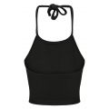 Womens Black Etta Velour Halter Top 105938 by Juicy Couture from Hurleys