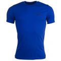 Mens Blue Small Logo S/s Tee Shirt