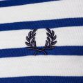 Mens Carbon Blue Breton Stripe Ring S/s Tee Shirt 60717 by Fred Perry from Hurleys