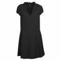 Womens Black Ruffle Trim Dress 37142 by Emporio Armani from Hurleys