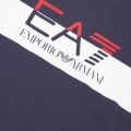 Mens Navy Train Logo Stripe S/s T Shirt 38370 by EA7 from Hurleys