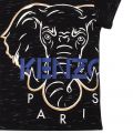 Boys Charcoal Grey Elephant Marl S/s T Shirt 102623 by Kenzo from Hurleys