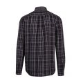 Mens Black Tonal Check L/s Shirt 52228 by Fred Perry from Hurleys