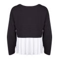 Womens Black & White Freida Pleated Back Panel Top 30494 by French Connection from Hurleys