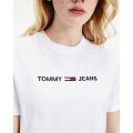 Womens White Modern Linear Logo T Shirt 79719 by Tommy Jeans from Hurleys