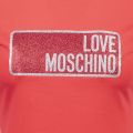 Womens Red Metallic Tab Slim Fit S/s T Shirt 101376 by Love Moschino from Hurleys