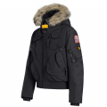 Boys Black Gobi Down Fur Hooded Jacket 80838 by Parajumpers from Hurleys