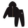 Girls Black Couture Hooded Zip Tracksuit 47322 by Moschino from Hurleys