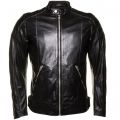 Mens Black L-Marton Leather Jacket 56676 by Diesel from Hurleys