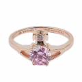 Womens Pink Gold/Pink Crystal Reina Petite Ring 102178 by Vivienne Westwood from Hurleys