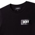 Kids Black Sequin Logo T-Shirt 111136 by DKNY from Hurleys