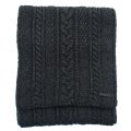 Mens Charcoal Locdale Cable Knit Scarf
