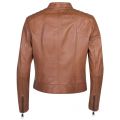 Casual Womens Light Brown Janabelle4 Leather Jacket 22188 by BOSS from Hurleys