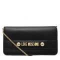Womens Black Smooth Logo Crossbody Bag 47918 by Love Moschino from Hurleys