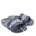 Boys Navy Branded Tiger Slides (30-36) 104125 by Kenzo from Hurleys