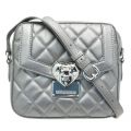 Womens Silver Heart Quilted Cross Body Bag 66039 by Love Moschino from Hurleys
