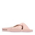 Womens Nude Pink Soft Leather Slides 106582 by Love Moschino from Hurleys