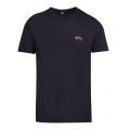 Athleisure Mens Dark Blue Tee Curved Logo S/s T Shirt 73525 by BOSS from Hurleys